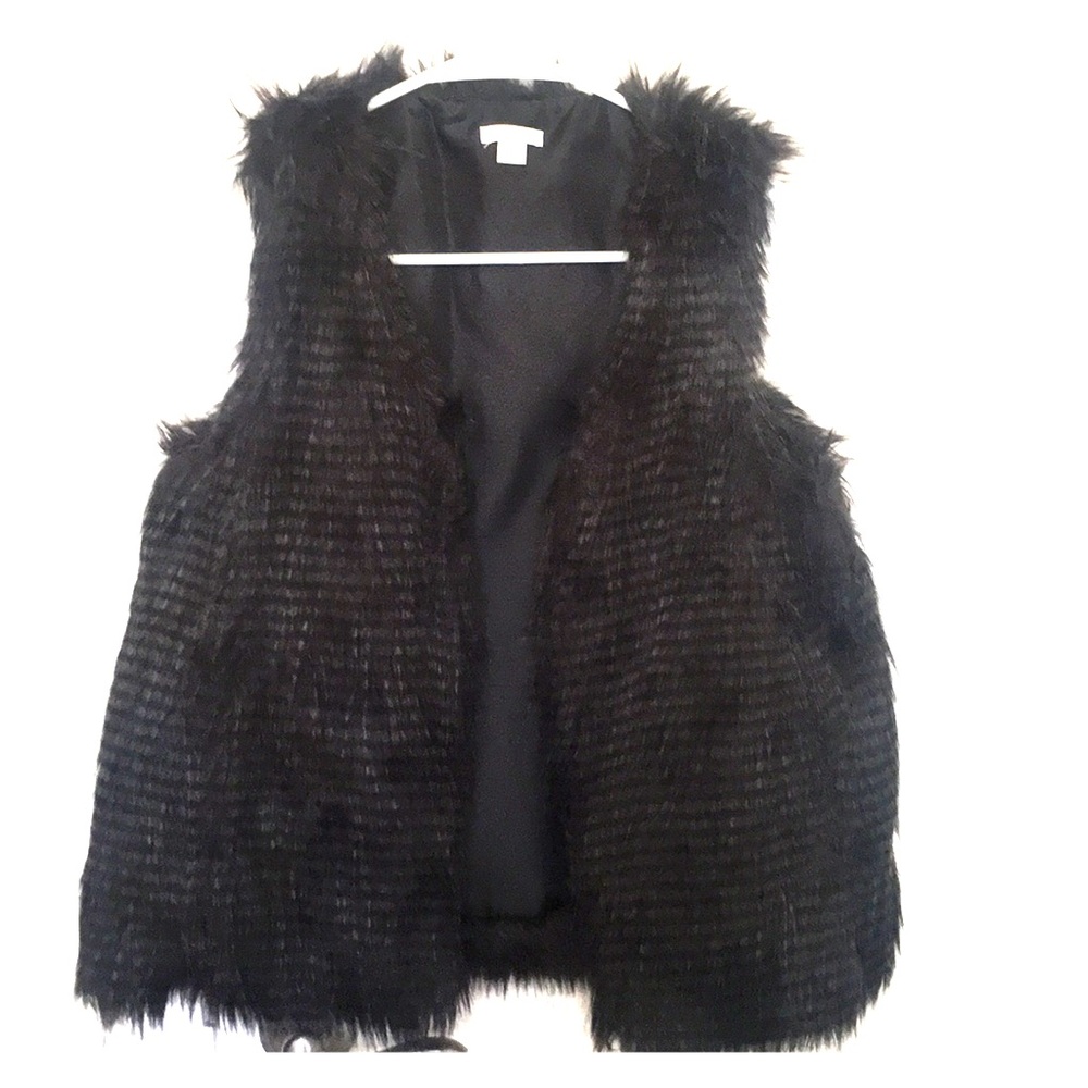Black fur vest from xhilaration